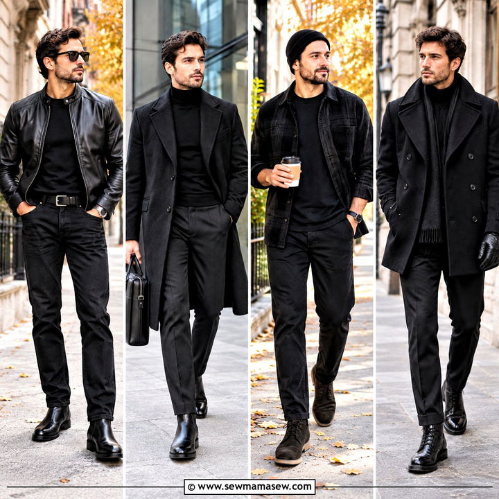 15 All Black Fall Outfits for Men to Master Sleek Daily Style