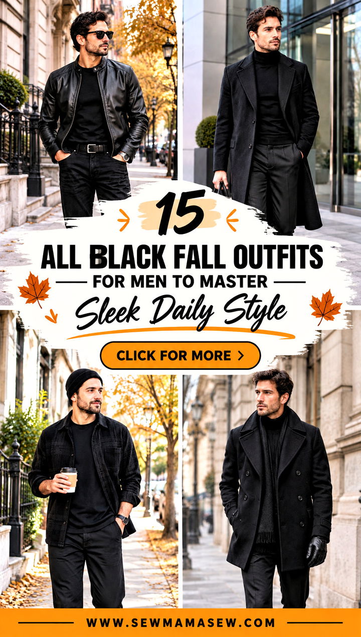15 All Black Fall Outfits for Men to Master Sleek Daily Style - 15 All Black Fall Outfits for Men to Master Sleek Daily Style