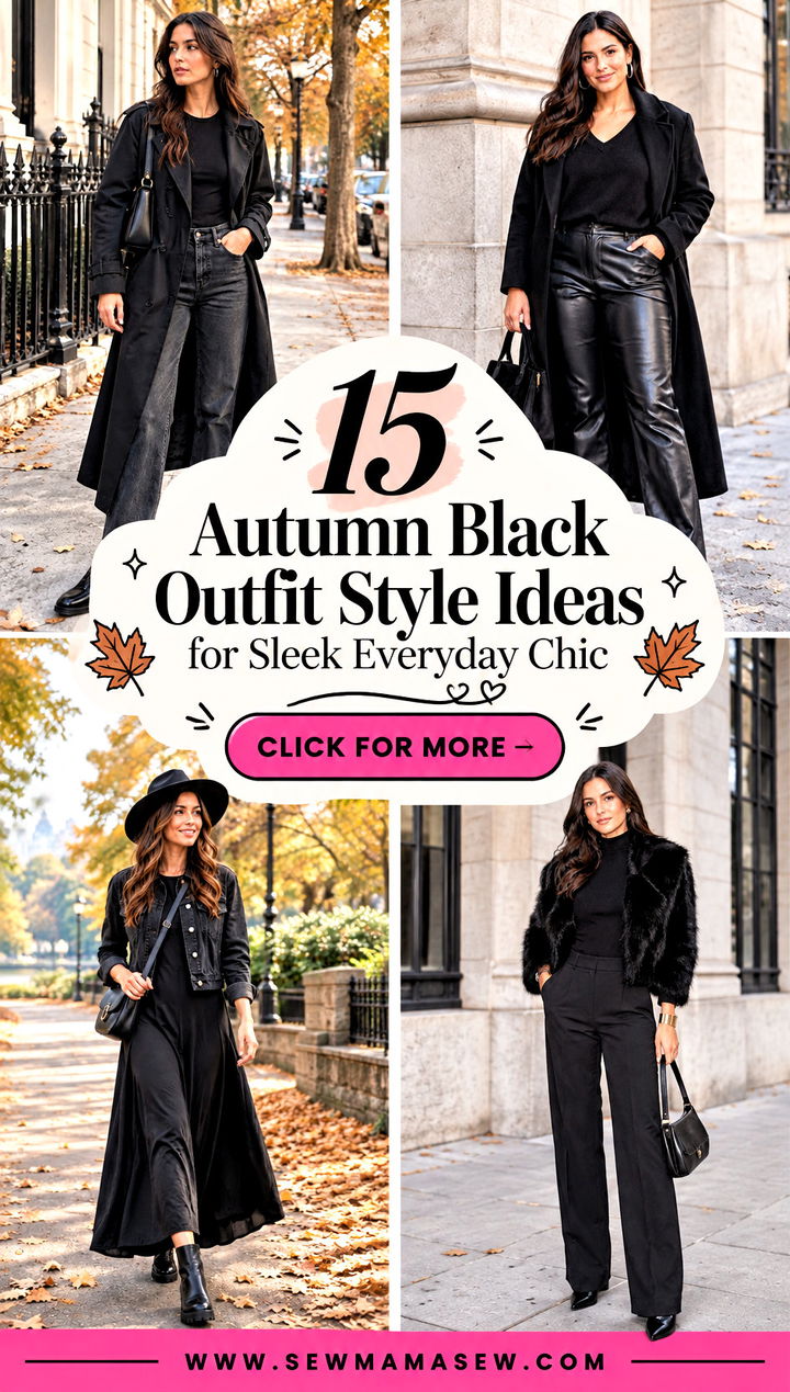 15 Autumn Black Outfit Style Ideas for Sleek Everyday Chic - 15 Autumn Black Outfit Style Ideas for Sleek Everyday Chic