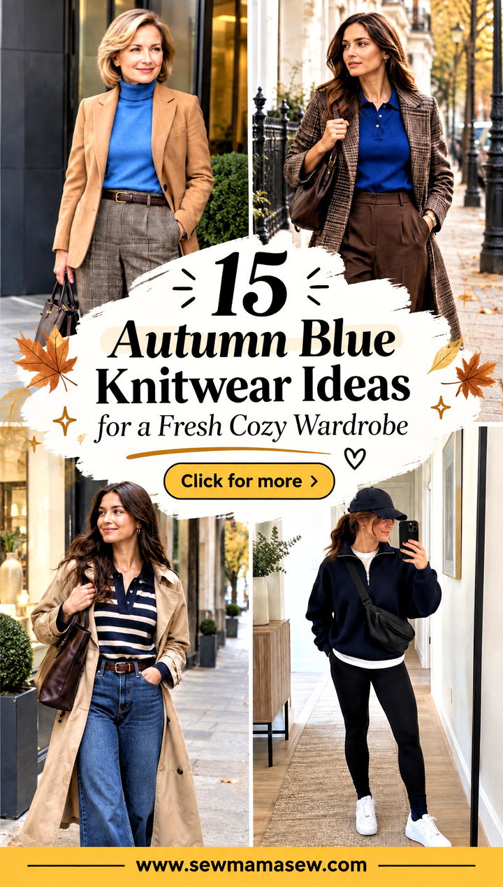 15 Autumn Blue Knitwear Ideas for a Fresh Cozy Wardrobe - 15 Autumn Blue Knitwear Ideas for a Fresh Cozy Wardrobe