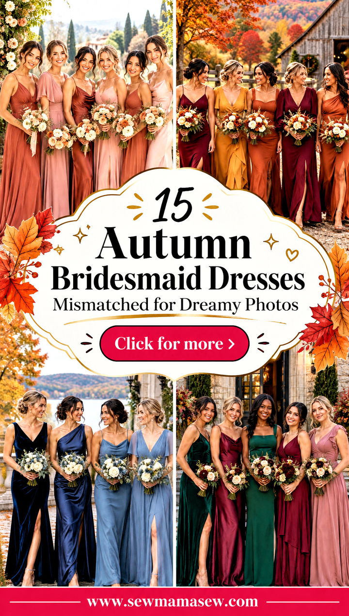 15 Autumn Bridesmaid Dresses Mismatched for Dreamy Photos - 15 Autumn Bridesmaid Dresses Mismatched for Dreamy Photos