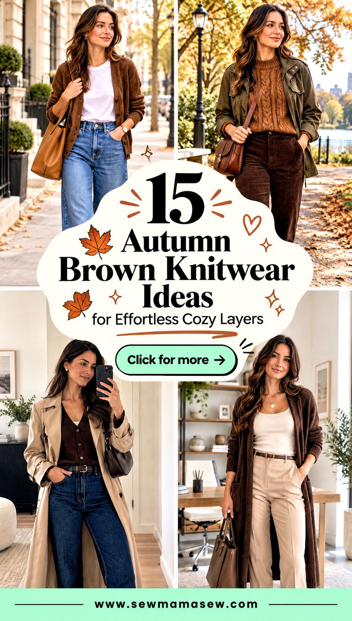 15 Autumn Brown Knitwear Ideas for Effortless Cozy Layers - 15 Autumn Brown Knitwear Ideas for Effortless Cozy Layers