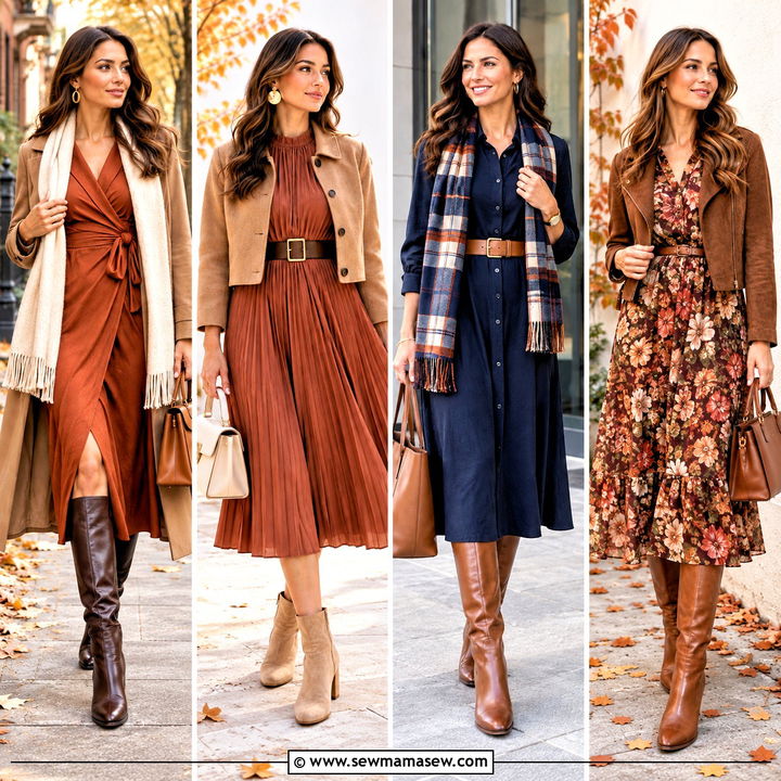 15 Autumn Color Palette Dresses for Effortless Fall Style
