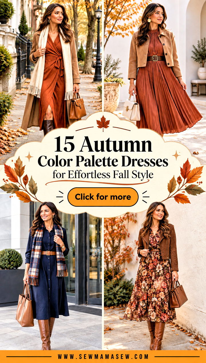15 Autumn Color Palette Dresses for Effortless Fall Style - 15 Autumn Color Palette Dresses for Effortless Fall Style
