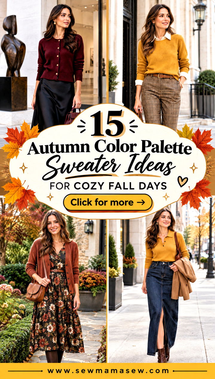 15 Autumn Color Palette Sweater Ideas for Cozy Fall Days - 15 Autumn Color Palette Sweater Ideas for Cozy Fall Days