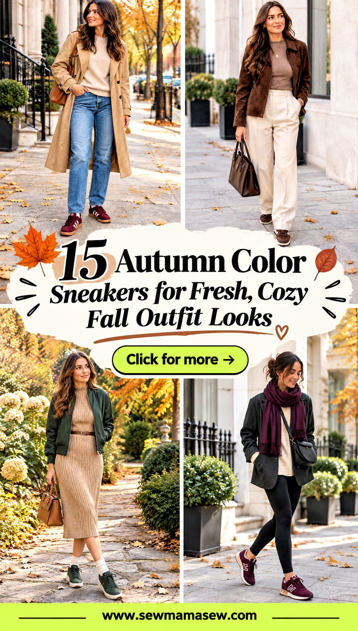 15 Autumn Color Sneakers for Fresh Cozy Fall Outfit Looks - 15 Autumn Color Sneakers for Fresh, Cozy Fall Outfit Looks