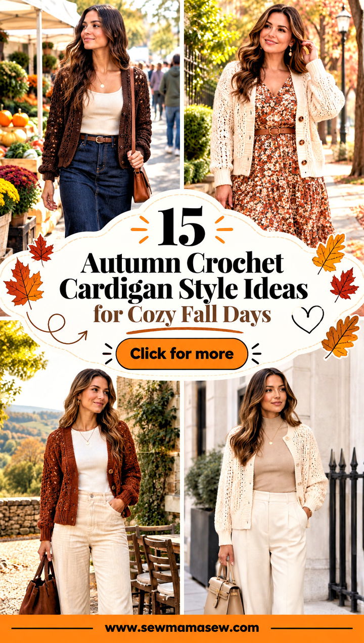 15 Autumn Crochet Cardigan Style Ideas for Cozy Fall Days - 15 Autumn Crochet Cardigan Style Ideas for Cozy Fall Days