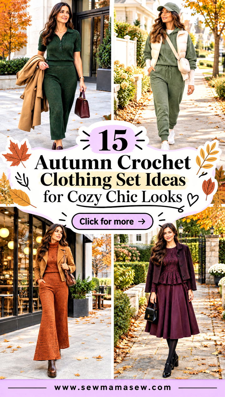 15 Autumn Crochet Clothing Set Ideas for Cozy Chic Looks - 15 Autumn Crochet Clothing Set Ideas for Cozy Chic Looks