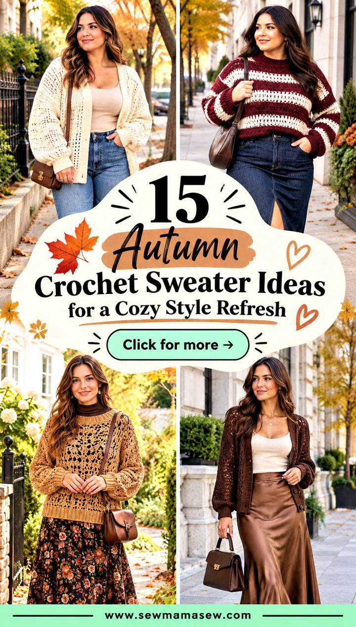 15 Autumn Crochet Sweater Ideas for a Cozy Style Refresh - 15 Autumn Crochet Sweater Ideas for a Cozy Style Refresh