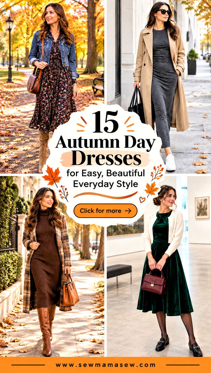 15 Autumn Day Dresses for Easy Beautiful Everyday Style - 15 Autumn Day Dresses for Easy, Beautiful Everyday Style
