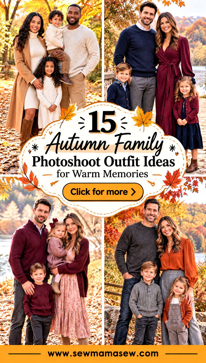 15 Autumn Family Photoshoot Outfit Ideas for Warm Memories - 15 Autumn Family Photoshoot Outfit Ideas for Warm Memories