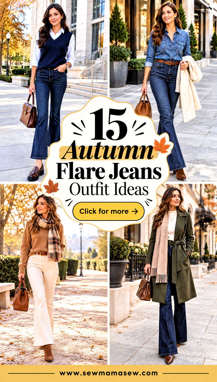 15 Autumn Flare Jeans Outfit Ideas for Effortless Retro Chic - 15 Autumn Flare Jeans Outfit Ideas for Effortless Retro Chic