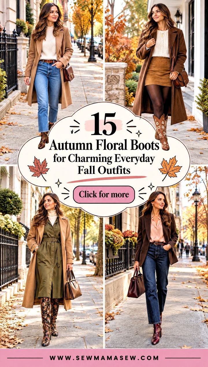 15 Autumn Floral Boots for Charming Everyday Fall Outfits - 15 Autumn Floral Boots for Charming Everyday Fall Outfits