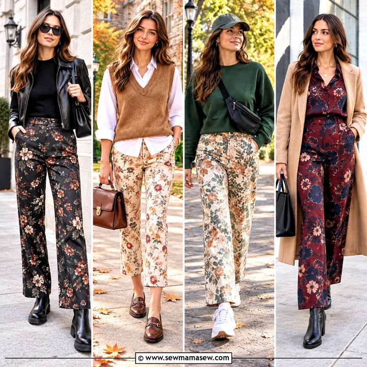 15 Autumn Floral Pants Style Tips for Charming Fall Looks