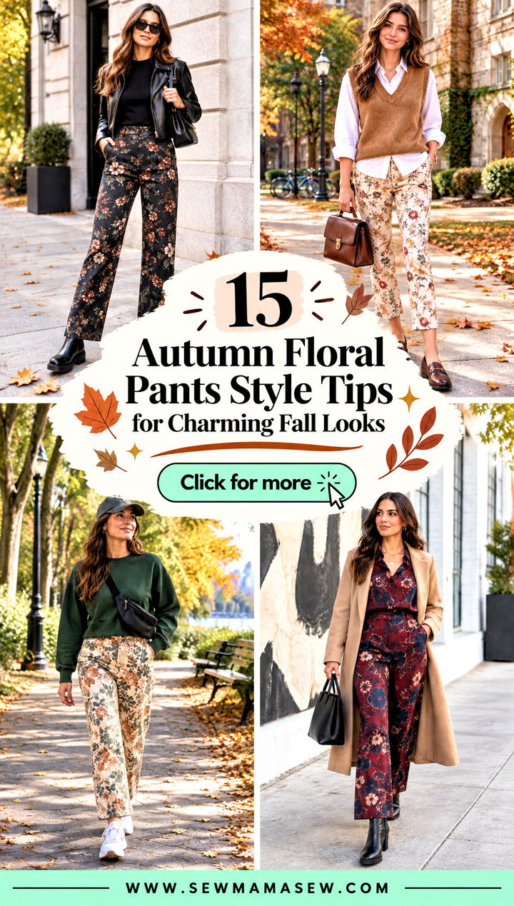 15 Autumn Floral Pants Style Tips for Charming Fall Looks - 15 Autumn Floral Pants Style Tips for Charming Fall Looks