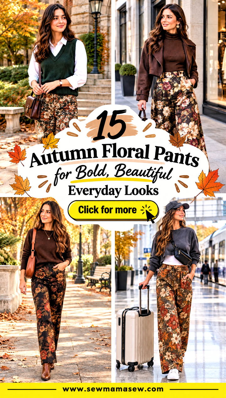 15 Autumn Floral Pants for Bold Beautiful Everyday Looks - 15 Autumn Floral Pants for Bold, Beautiful Everyday Looks