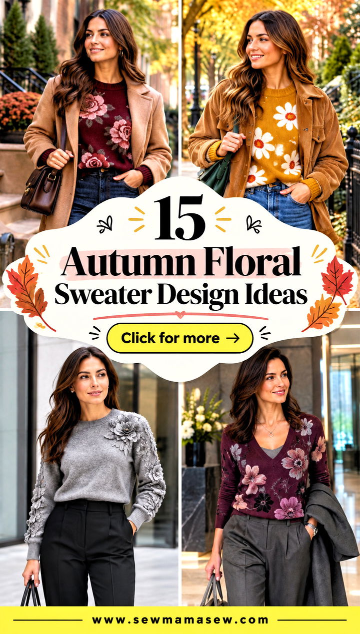 15 Autumn Floral Sweater Design Ideas for Cozy Fall Charm - 15 Autumn Floral Sweater Design Ideas for Cozy Fall Charm