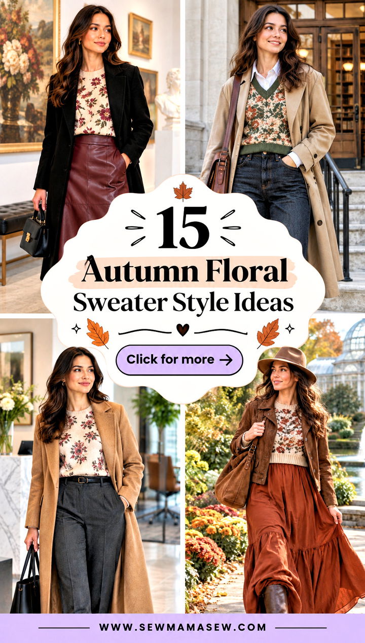 15 Autumn Floral Sweater Style Ideas for Cozy Chic Outfits - 15 Autumn Floral Sweater Style Ideas for Cozy Chic Outfits