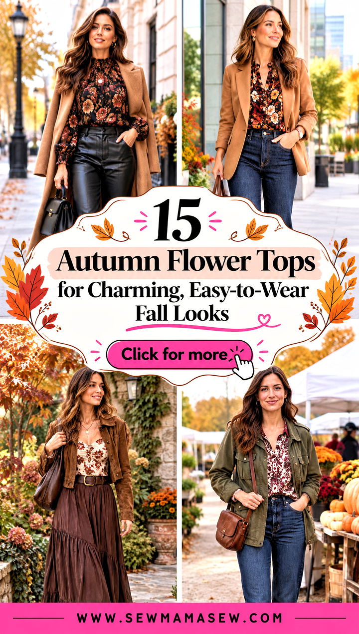 15 Autumn Flower Tops for Charming Easy-to-Wear Fall Looks - 15 Autumn Flower Tops for Charming, Easy-to-Wear Fall Looks