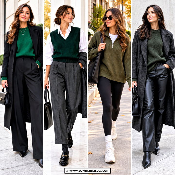 15 Autumn Green Knitwear Ideas for Cozy, Refreshing Looks