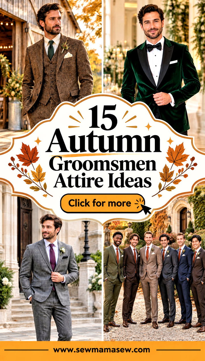 15 Autumn Groomsmen Attire Ideas for a Stylish Wedding Day - 15 Autumn Groomsmen Attire Ideas for a Stylish Wedding Day