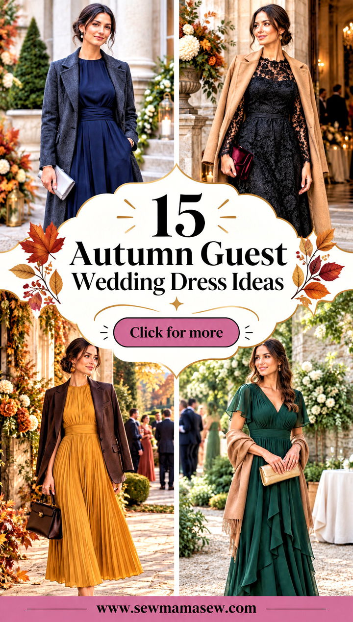15 Autumn Guest Wedding Dress Ideas for Elegant Fall Looks - 15 Autumn Guest Wedding Dress Ideas for Elegant Fall Looks