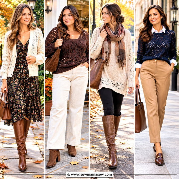 15 Autumn Lace Sweater Ideas for Charming Everyday Layers