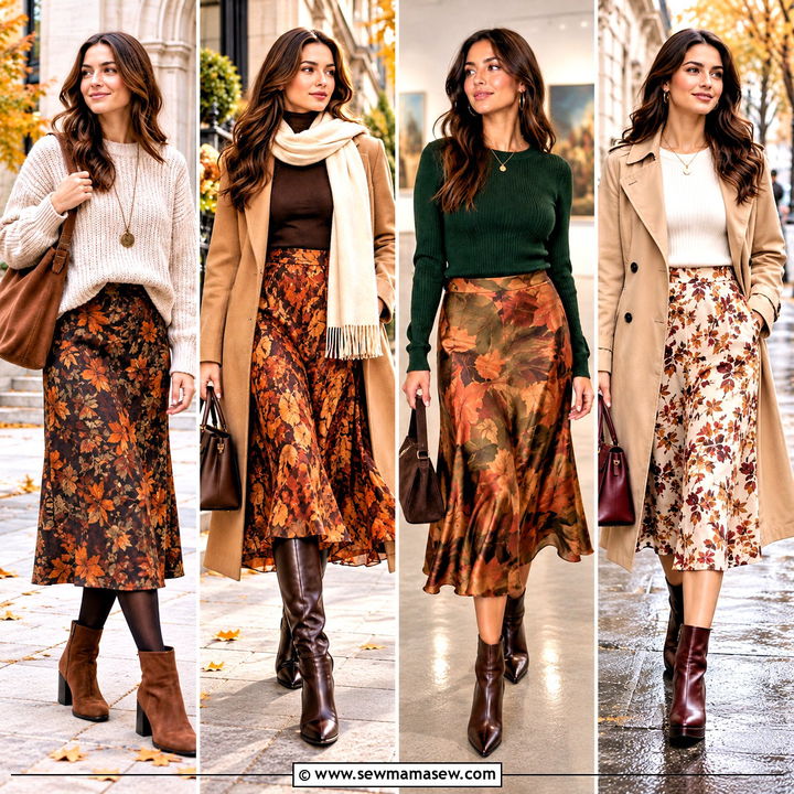 15 Autumn Leaf Skirt Ideas for Charming Fall Weekend Looks