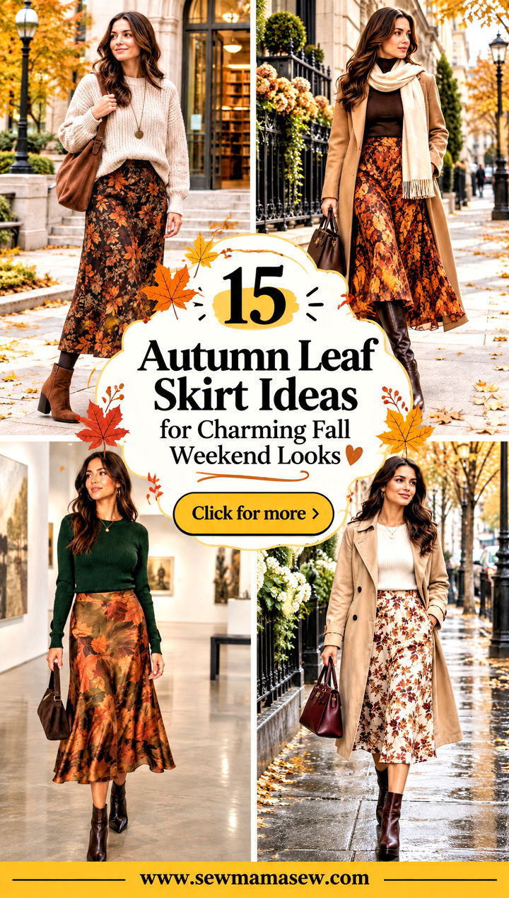 15 Autumn Leaf Skirt Ideas for Charming Fall Weekend Looks - 15 Autumn Leaf Skirt Ideas for Charming Fall Weekend Looks