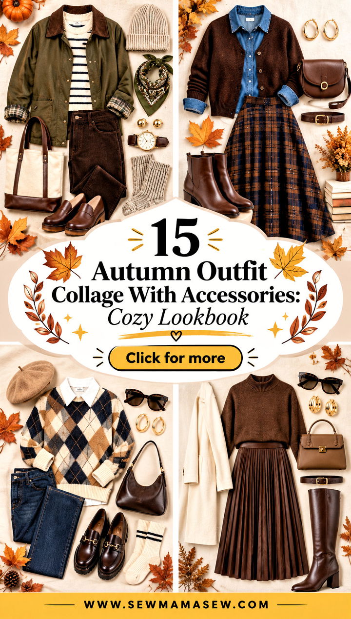 15 Autumn Outfit Collage With Accessories Cozy Lookbook - 15 Autumn Outfit Collage With Accessories: Cozy Lookbook