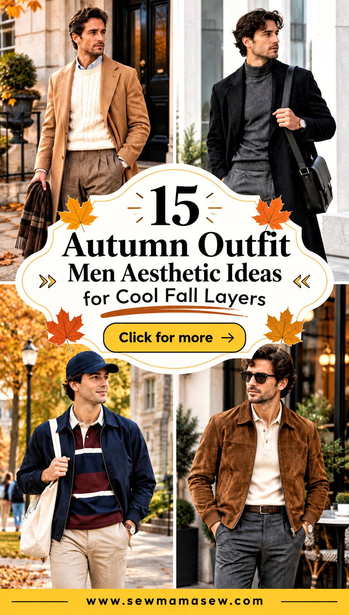 15 Autumn Outfit Men Aesthetic Ideas for Cool Fall Layers - 15 Autumn Outfit Men Aesthetic Ideas for Cool Fall Layers