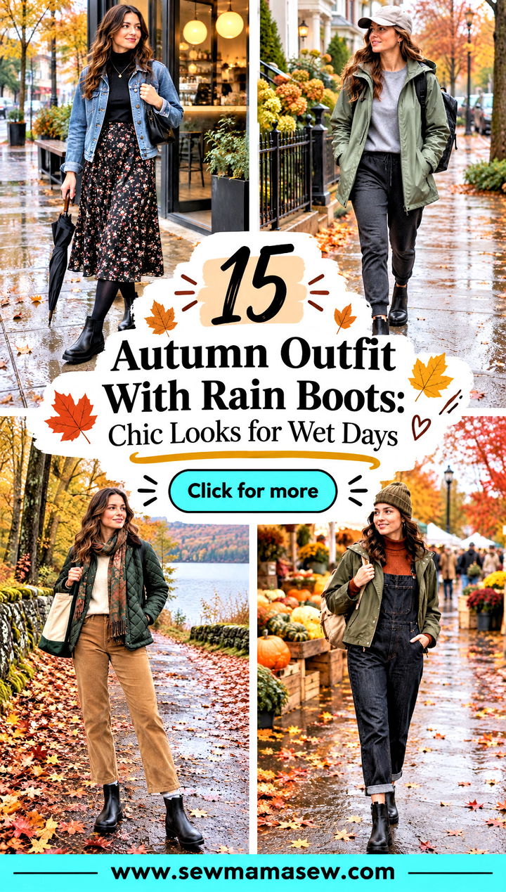 15 Autumn Outfit With Rain Boots Chic Looks for Wet Days - 15 Autumn Outfit With Rain Boots: Chic Looks for Wet Days