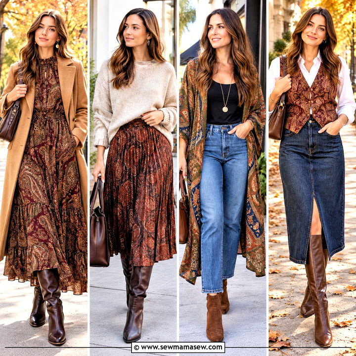 15 Autumn Paisley Fashion Ideas: Rich Prints for Cozy Days