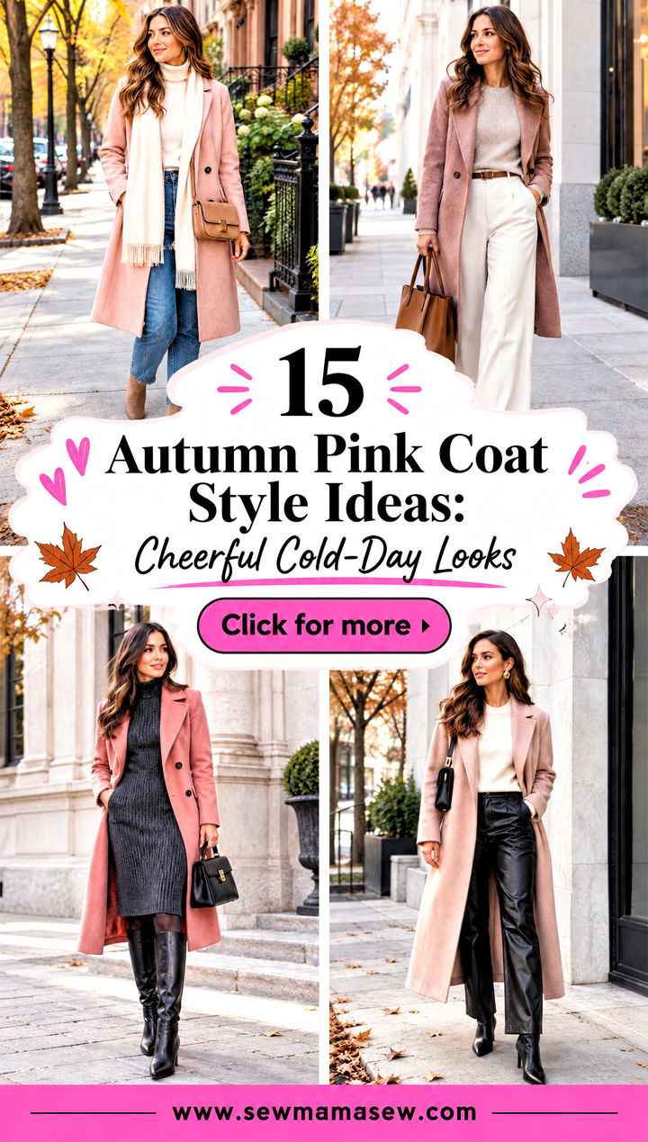 15 Autumn Pink Coat Style Ideas Cheerful Cold-Day Looks - 15 Autumn Pink Coat Style Ideas: Cheerful Cold-Day Looks
