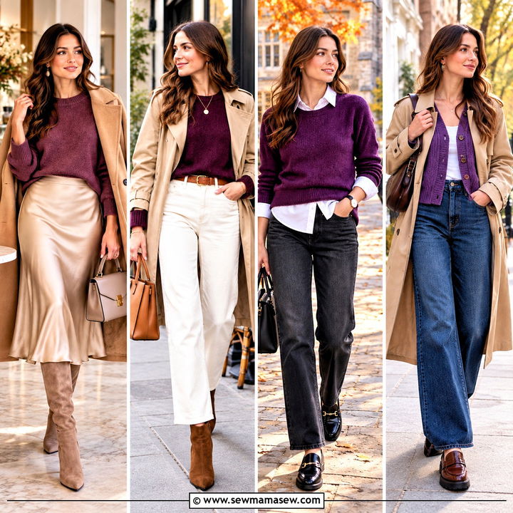 15 Autumn Purple Sweater Style Ideas for Cozy Chic Looks
