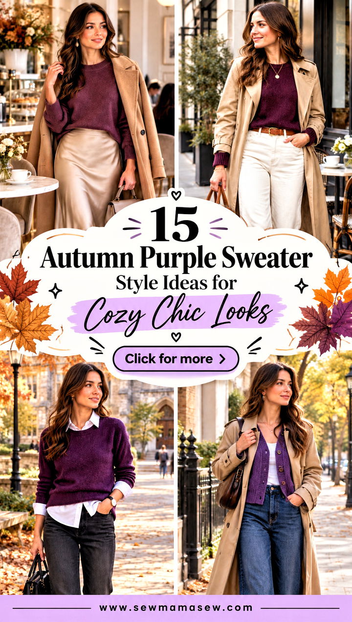 15 Autumn Purple Sweater Style Ideas for Cozy Chic Looks - 15 Autumn Purple Sweater Style Ideas for Cozy Chic Looks