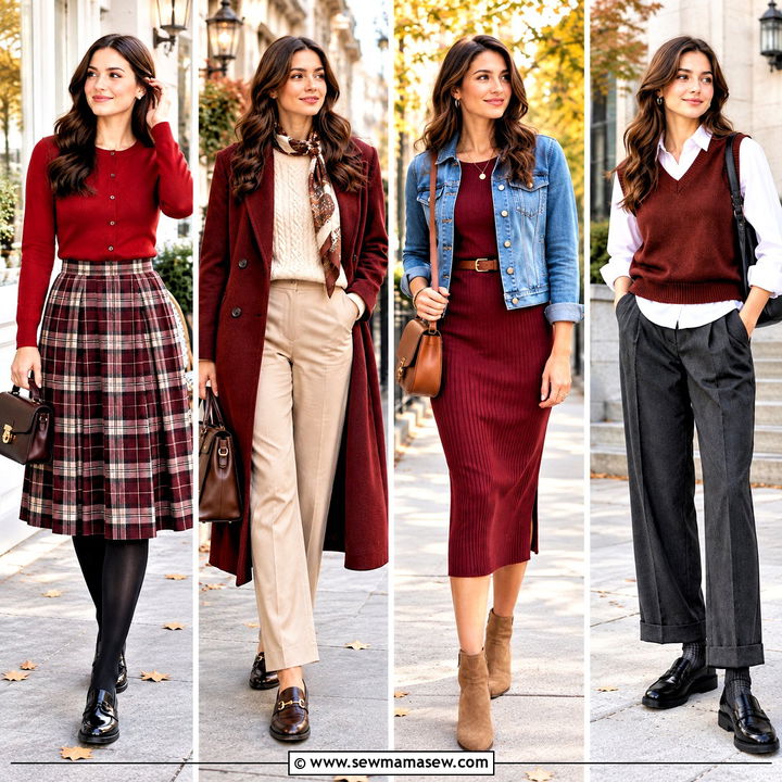 15 Autumn Red Outfit Ideas for Confident Everyday Style