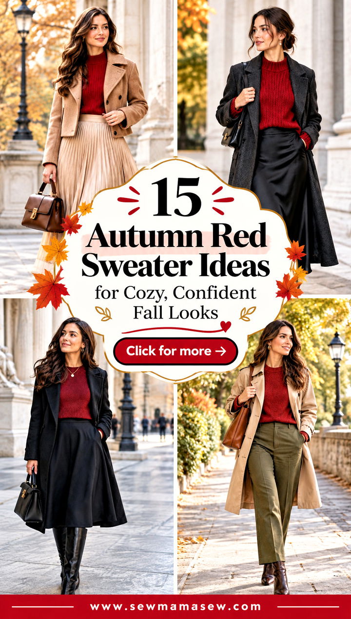 15 Autumn Red Sweater Ideas for Cozy Confident Fall Looks - 15 Autumn Red Sweater Ideas for Cozy, Confident Fall Looks