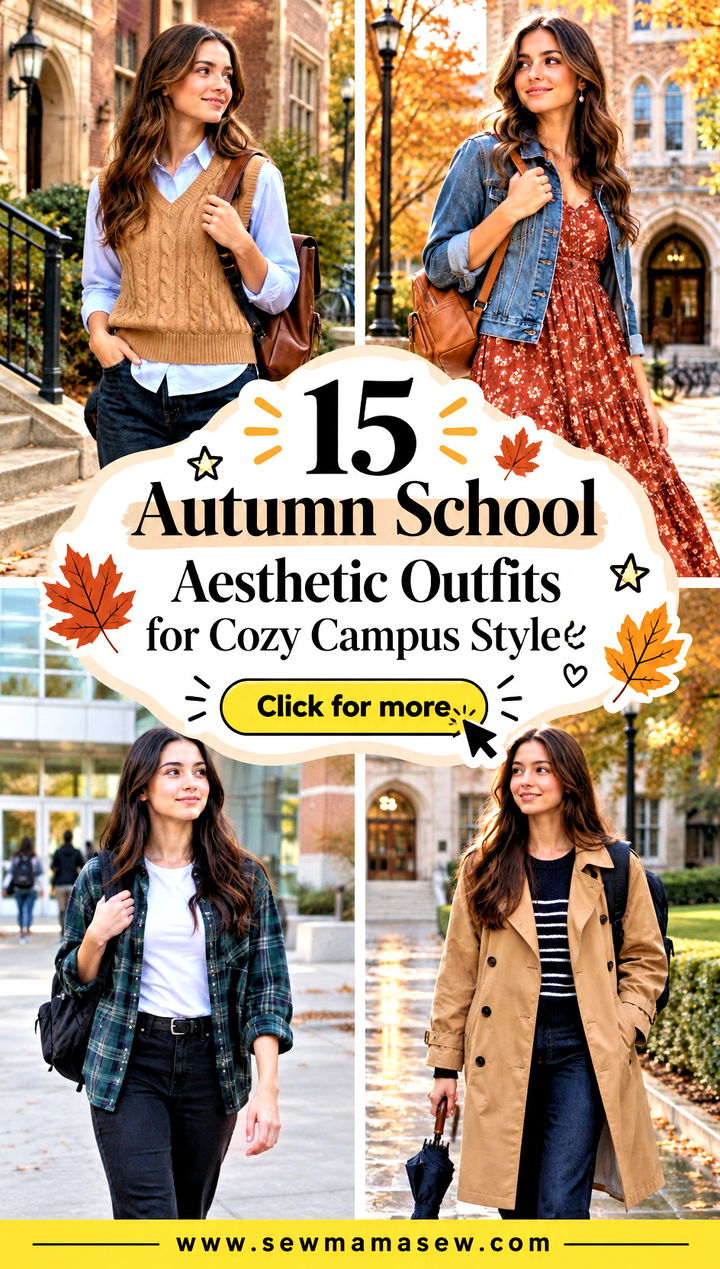 15 Autumn School Aesthetic Outfits for Cozy Campus Style - 15 Autumn School Aesthetic Outfits for Cozy Campus Style