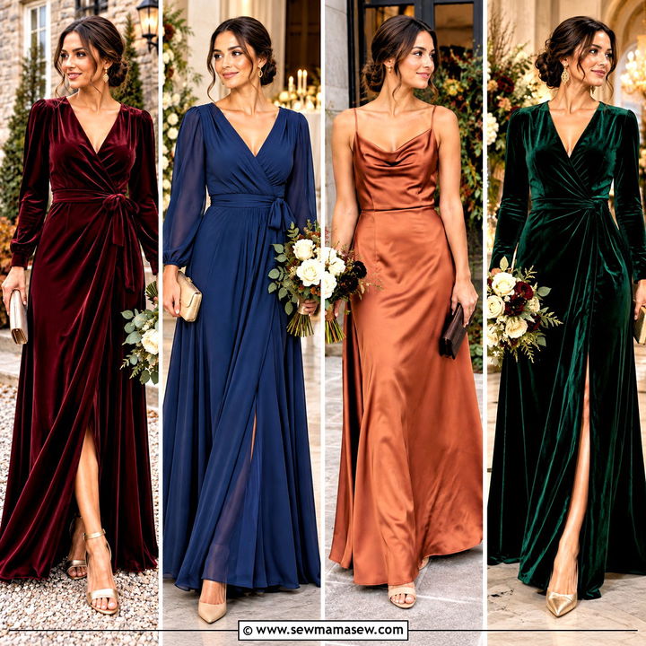 15 Autumn Themed Bridesmaid Dresses for a Romantic Wedding