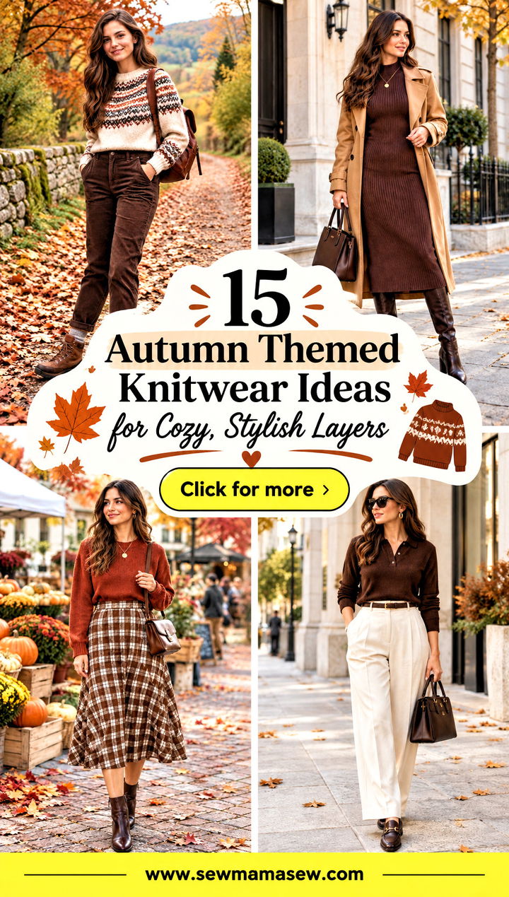 15 Autumn Themed Knitwear Ideas for Cozy Stylish Layers - 15 Autumn Themed Knitwear Ideas for Cozy, Stylish Layers