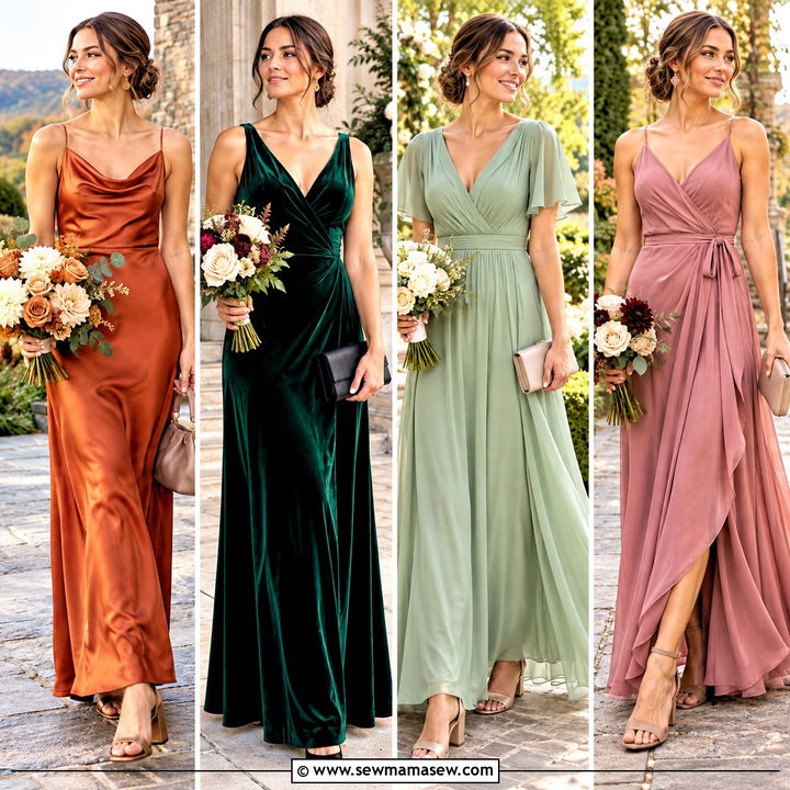 15 Autumn Wedding Colors Bridesmaid Dress Ideas for a Warm Palette