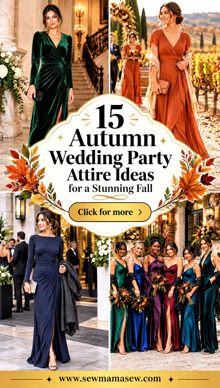 15 Autumn Wedding Party Attire Ideas for a Stunning Fall - 15 Autumn Wedding Party Attire Ideas for a Stunning Fall