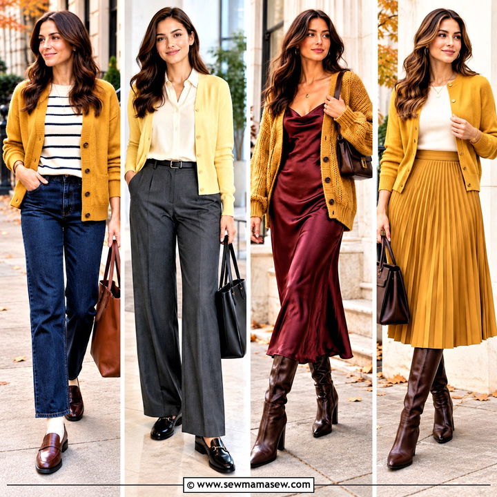 15 Autumn Yellow Cardigan Style Ideas: Cozy Looks for Fall