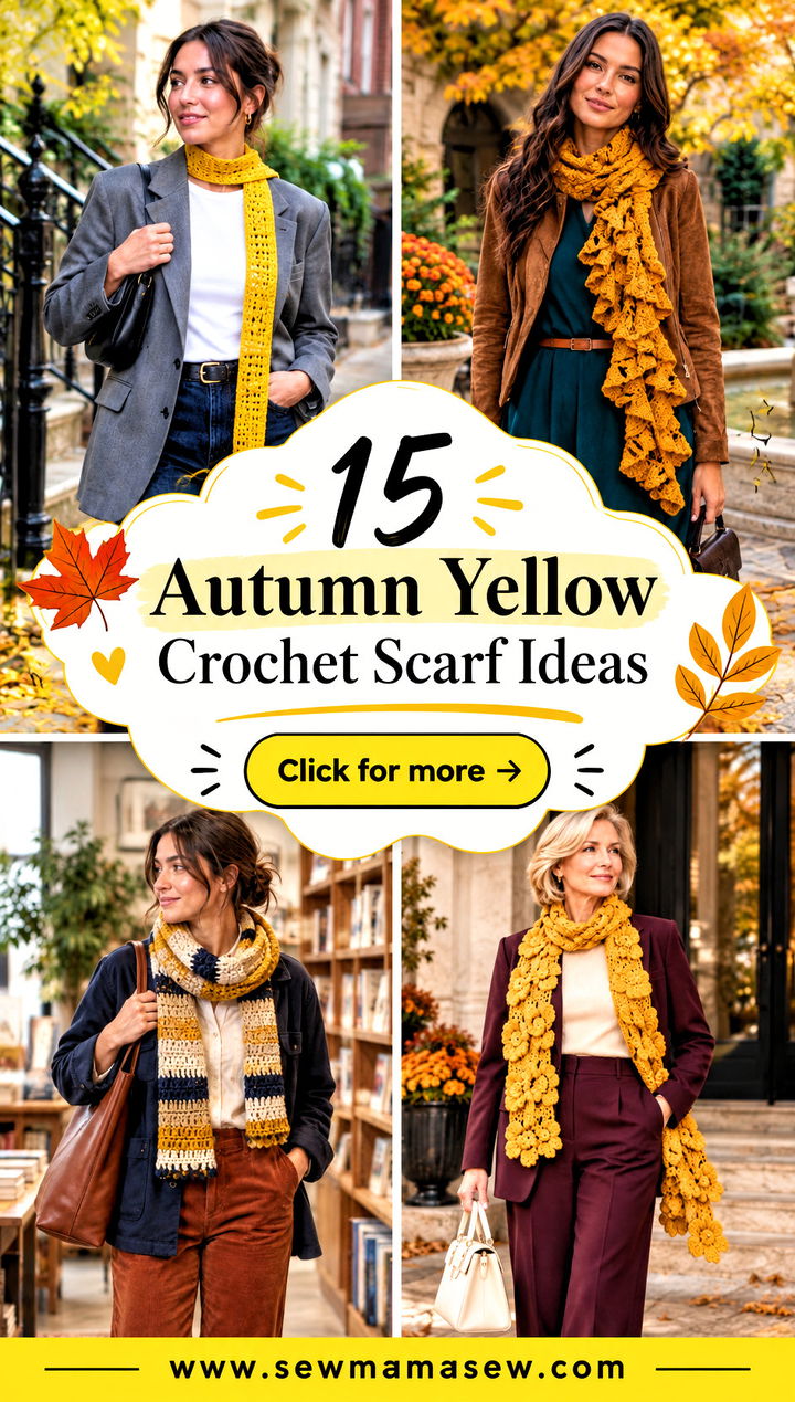 15 Autumn Yellow Crochet Scarf Ideas Charming Fall Layers - 15 Autumn Yellow Crochet Scarf Ideas: Charming Fall Layers