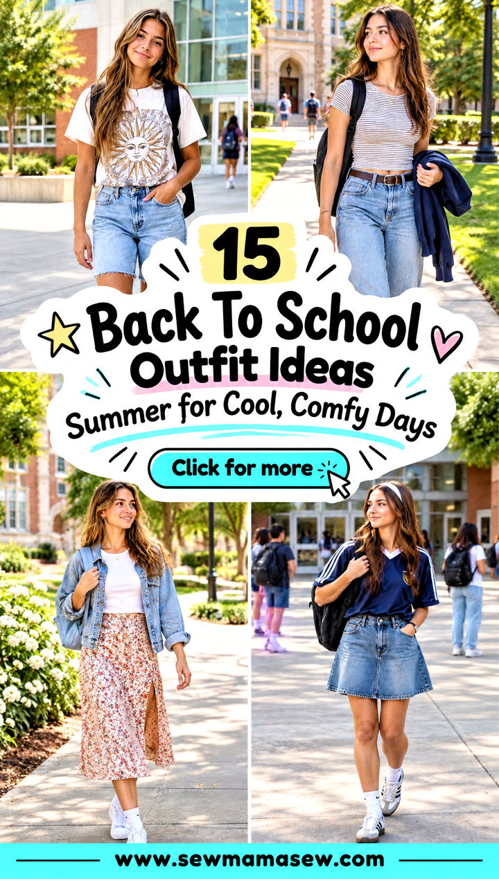 15 Back To School Outfit Ideas Summer for Cool Comfy Days - 15 Back To School Outfit Ideas Summer for Cool, Comfy Days