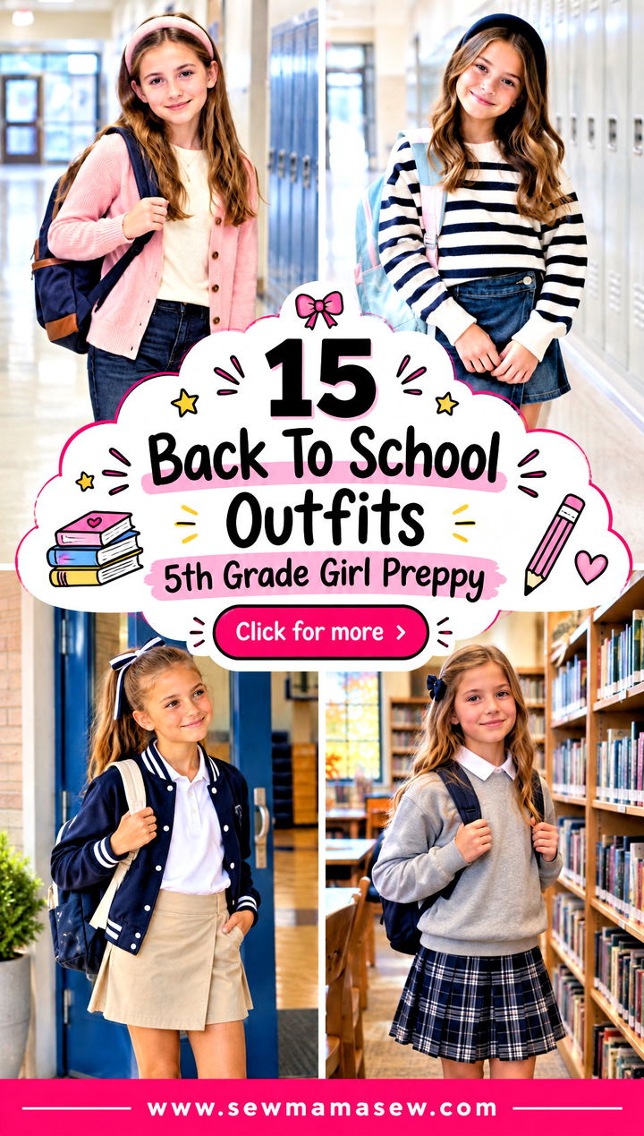 15 Back To School Outfits 5th Grade Girl Preppy Cute Fall Looks - 15 Back To School Outfits 5th Grade Girl Preppy: Cute Fall Looks