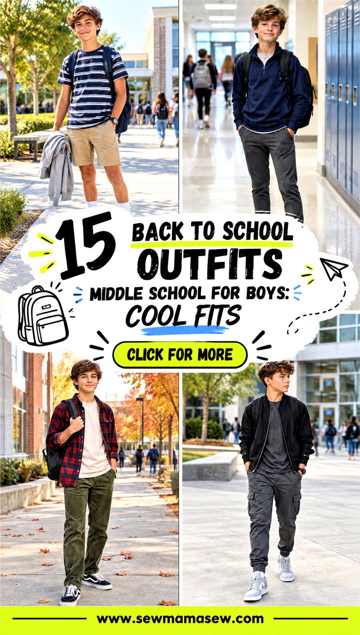 15 Back To School Outfits Middle School For Boys Cool Fits - 15 Back To School Outfits Middle School For Boys: Cool Fits