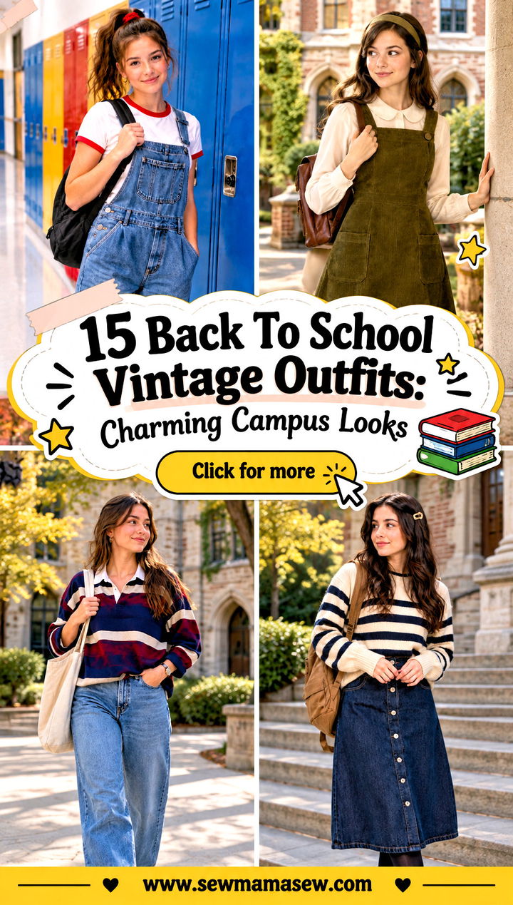 15 Back To School Vintage Outfits Charming Campus Looks - 15 Back To School Vintage Outfits: Charming Campus Looks