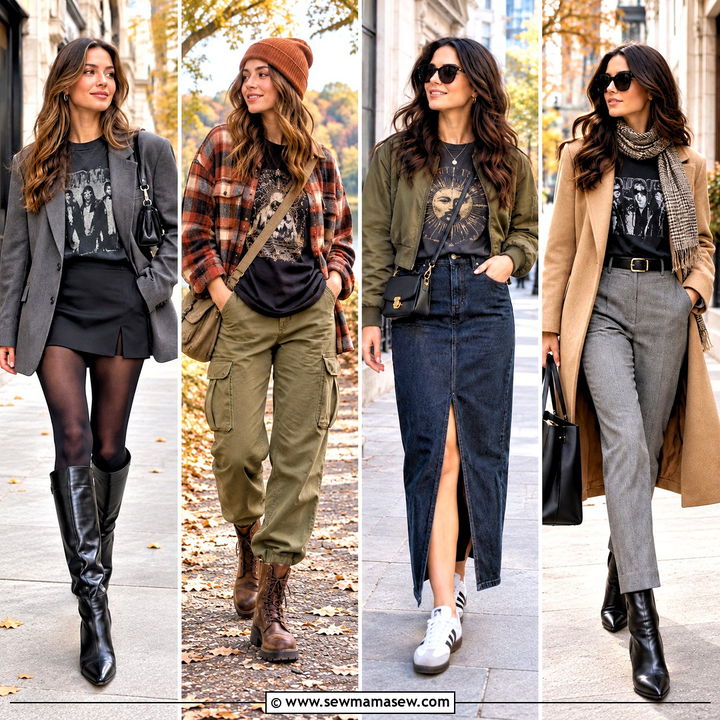15 Band Shirt Outfits Fall Edgy Looks For Cozy Autumn Days